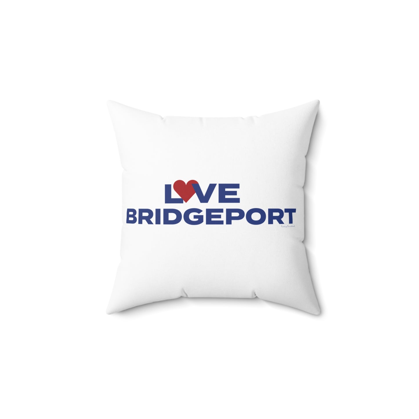 Love Bridgeport Spun Polyester Square Pillow