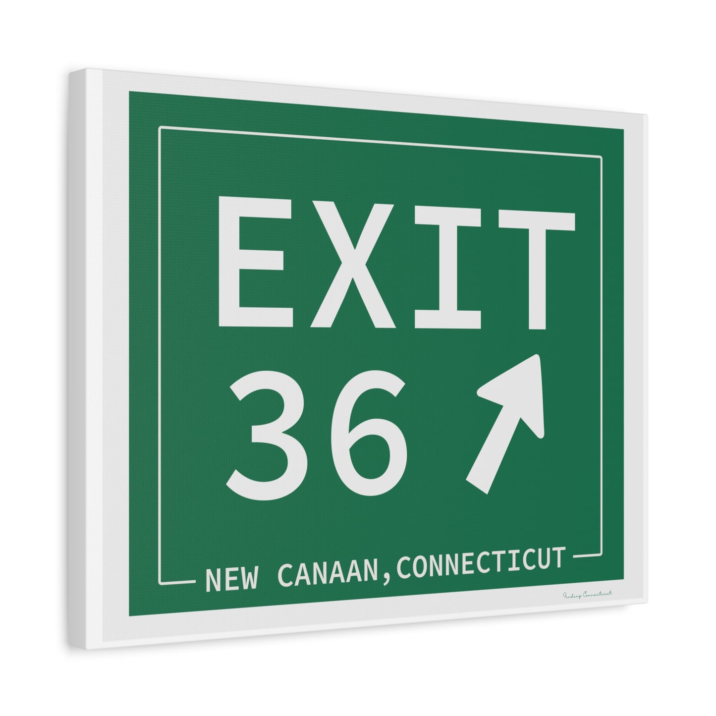 Vintage Exit 36 Merritt Parkway Sign Matte Canvas, Stretched, 1.25"