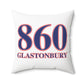 860 Glastonbury Red, White & Blue Spun Polyester Square Pillow
