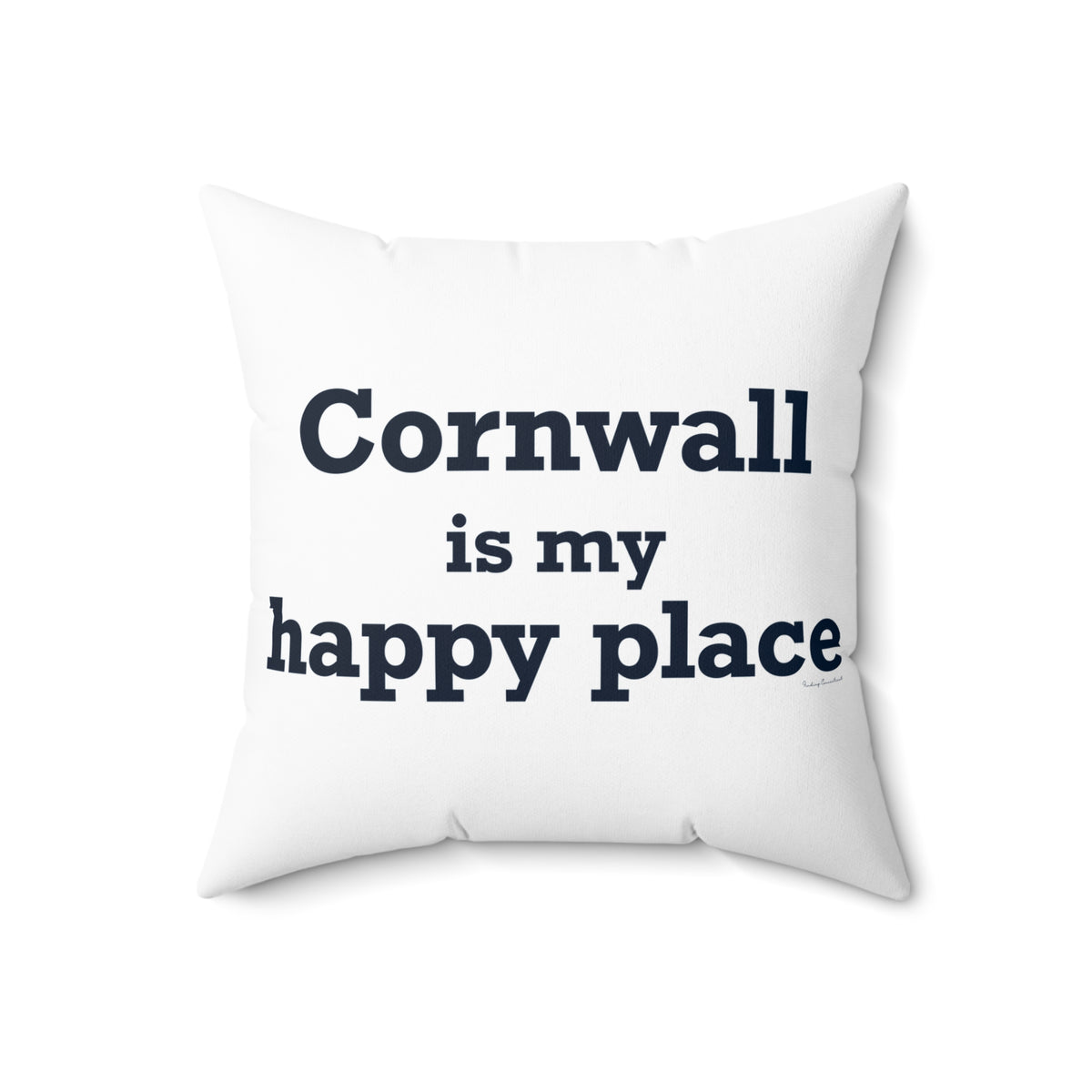 Cornwall is My Happy Place Polyester Square Pillow