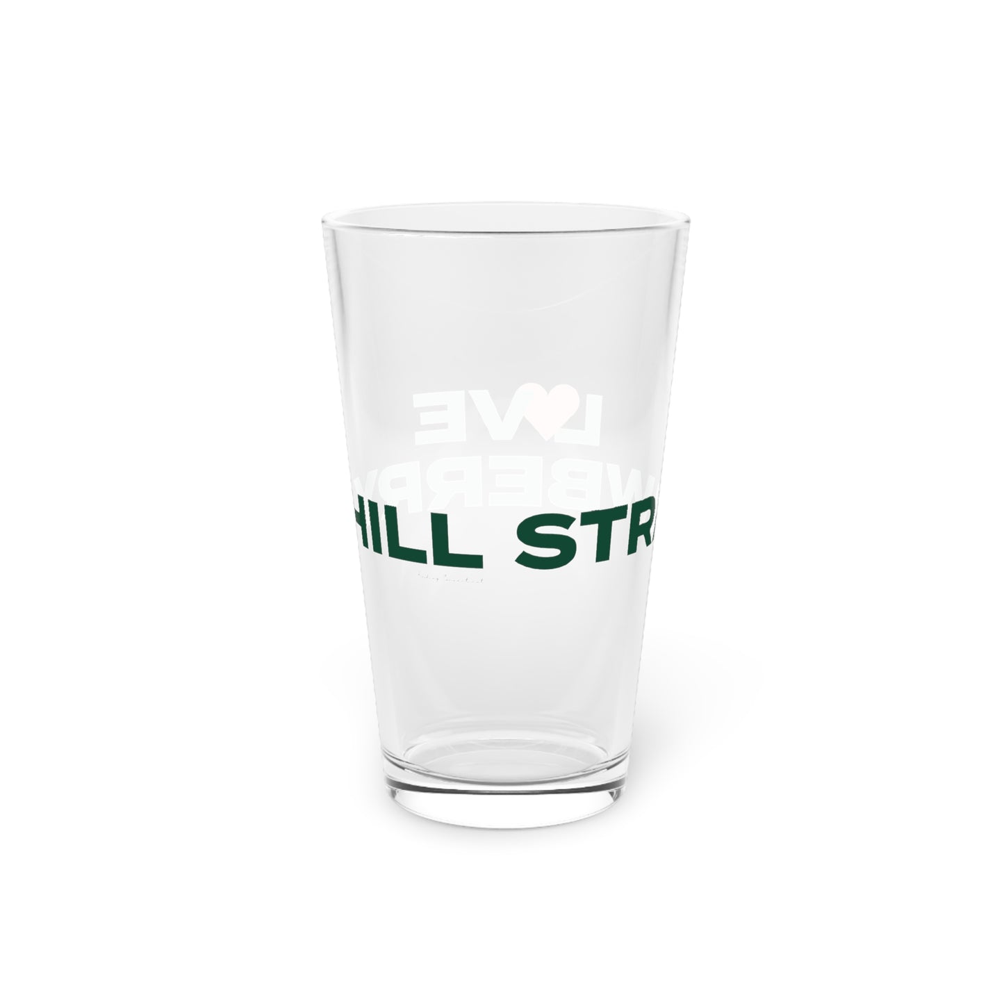 Love Strawberry Hill Pint Glass, 16oz