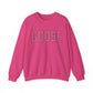 Goose Zip Code  Pink & Black Unisex Heavy Blend™ Crewneck Sweatshirt
