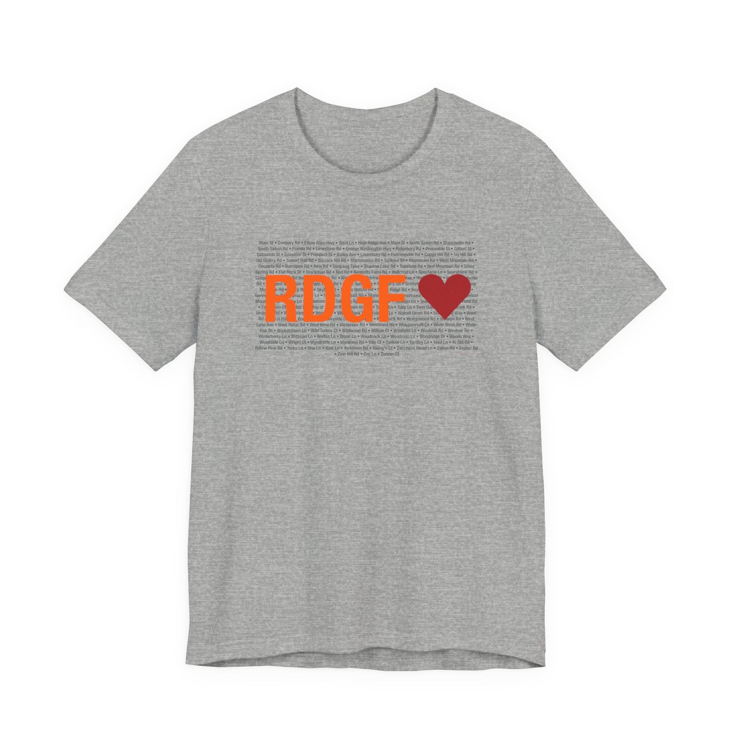 Ridgefield Love Unisex Jersey Short Sleeve T-Shirt