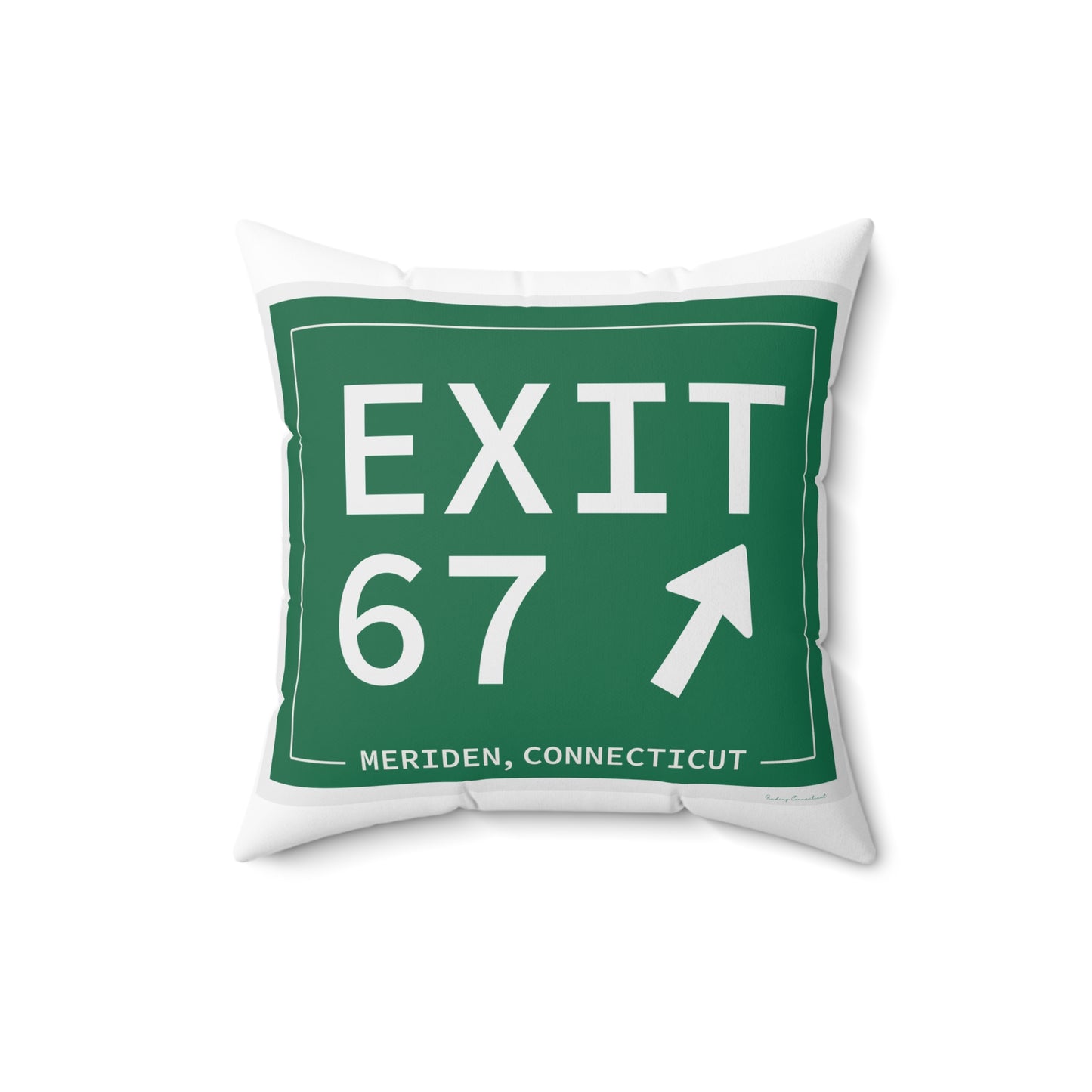 Vintage Exit 67 WCP Sign Spun Polyester Square Pillow