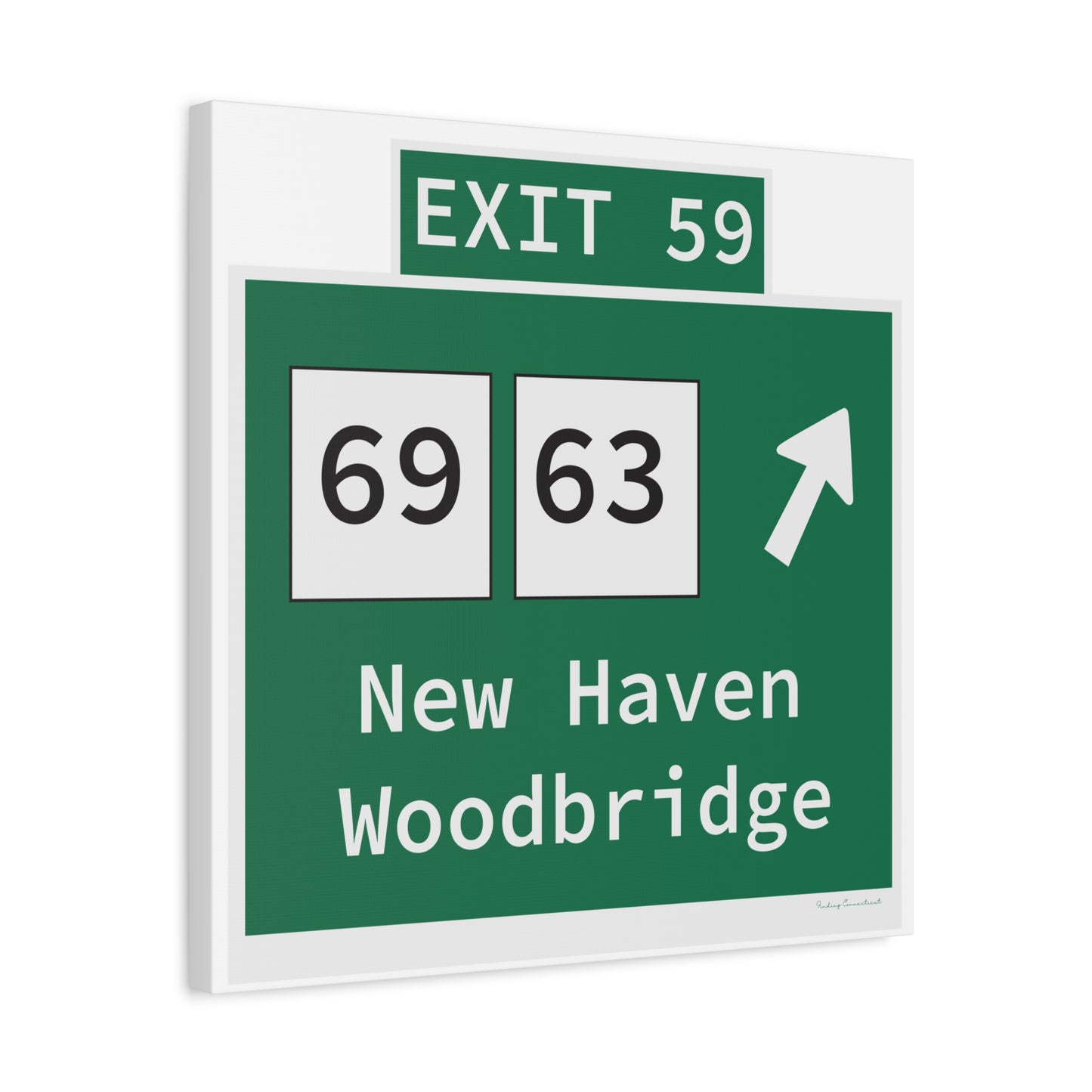 Vintage WCP Exit 59 Sign Matte Canvas, Stretched, 1.25"