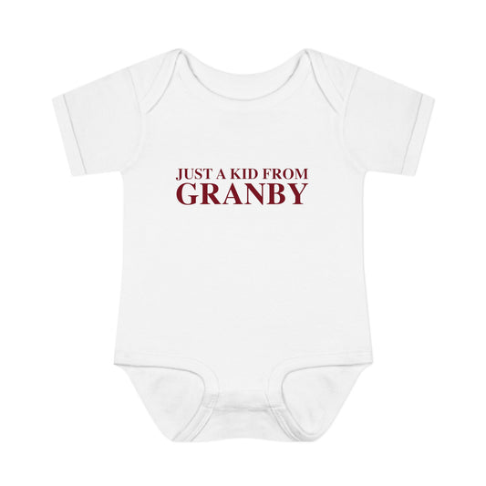 Just a kid from Granby Infant Baby Rib Bodysuit