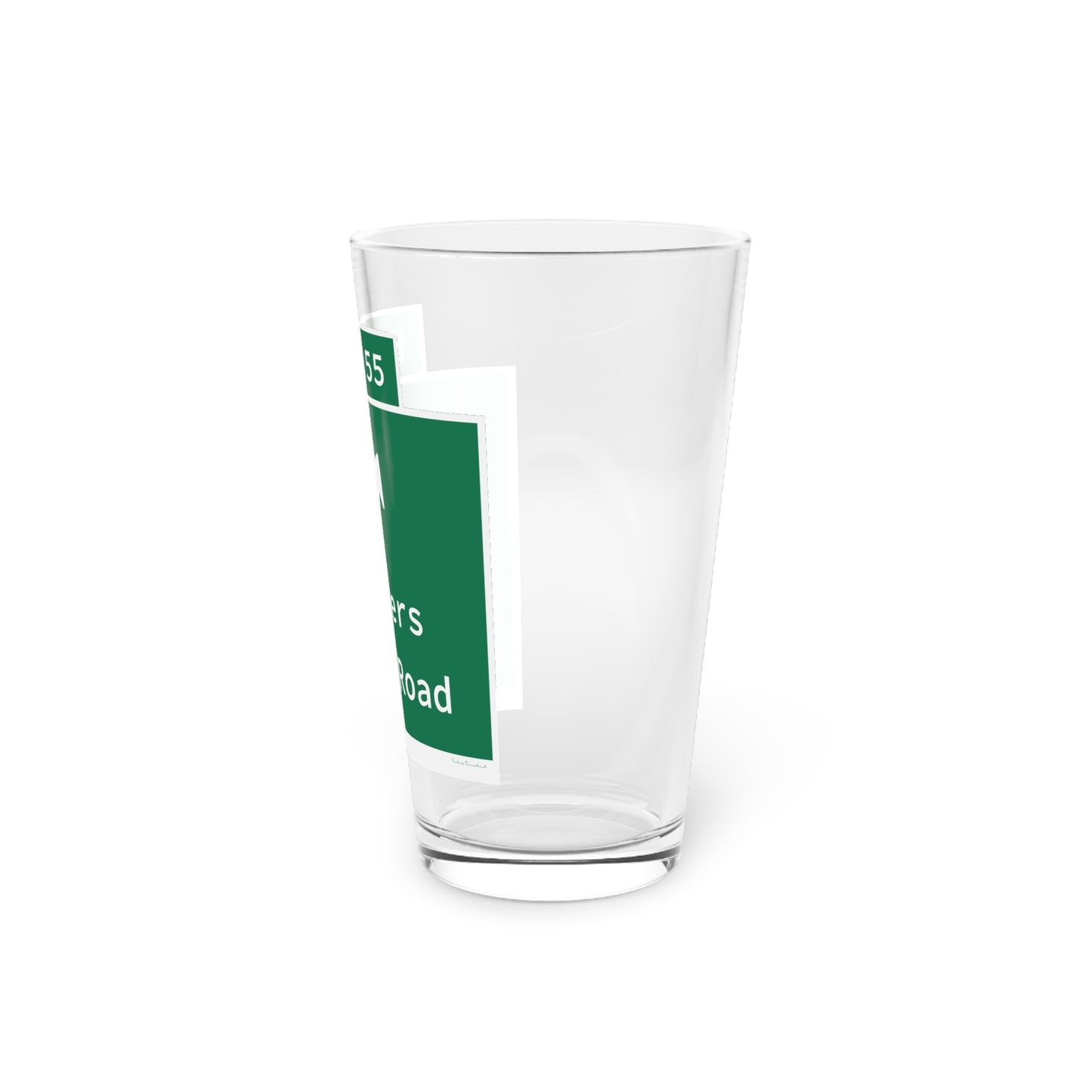 Vintage WCP Exit 55 Sign Pint Glass, 16oz