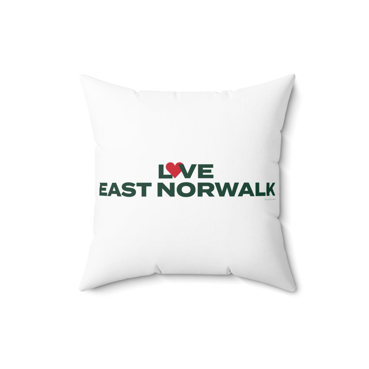 Love East Norwalk Spun Polyester Square Pillow