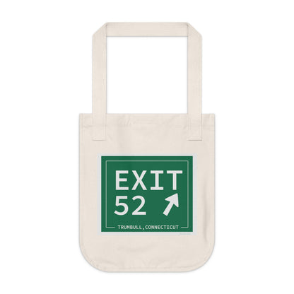 Vintage Exit 52  Merritt Parkway Sign Organic Canvas Tote Bag