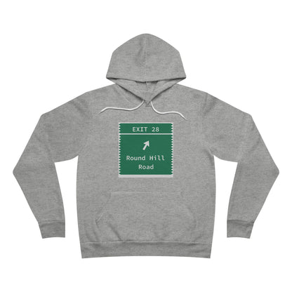 Vintage Merritt Parkway Exit 28 Sign Unisex Sponge Fleece Pullover Hoodie