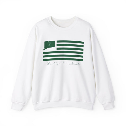 Brooklyn Connecticut St. Patrick’s Day Flag Unisex Heavy Blend™ Crewneck Sweatshirt