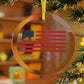 Tolland Connecticut Flag Glass Ornaments