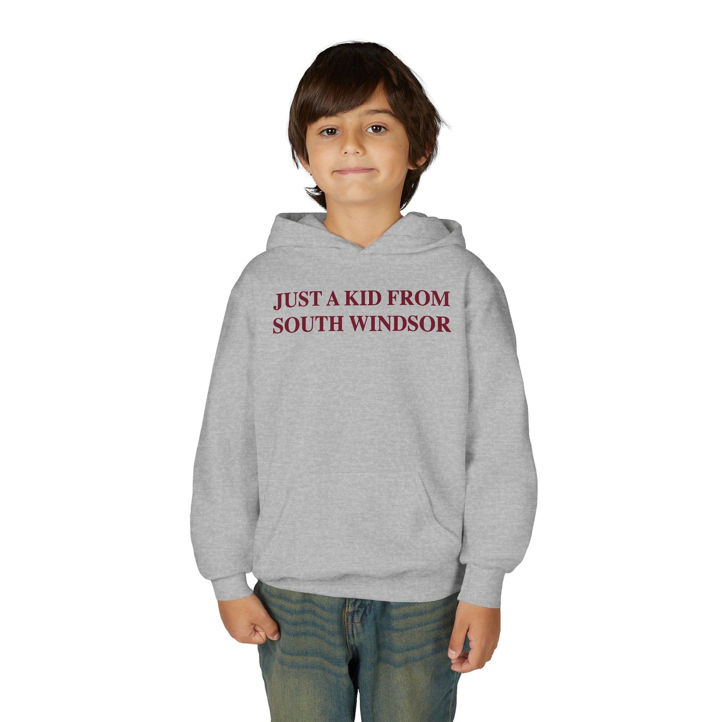 Just a kid from South Windsor Youth Heavy Blend Hooded Sweatshirt