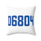 06804 Brookfield Connecticut Zip Code Spun Polyester Square Pillow
