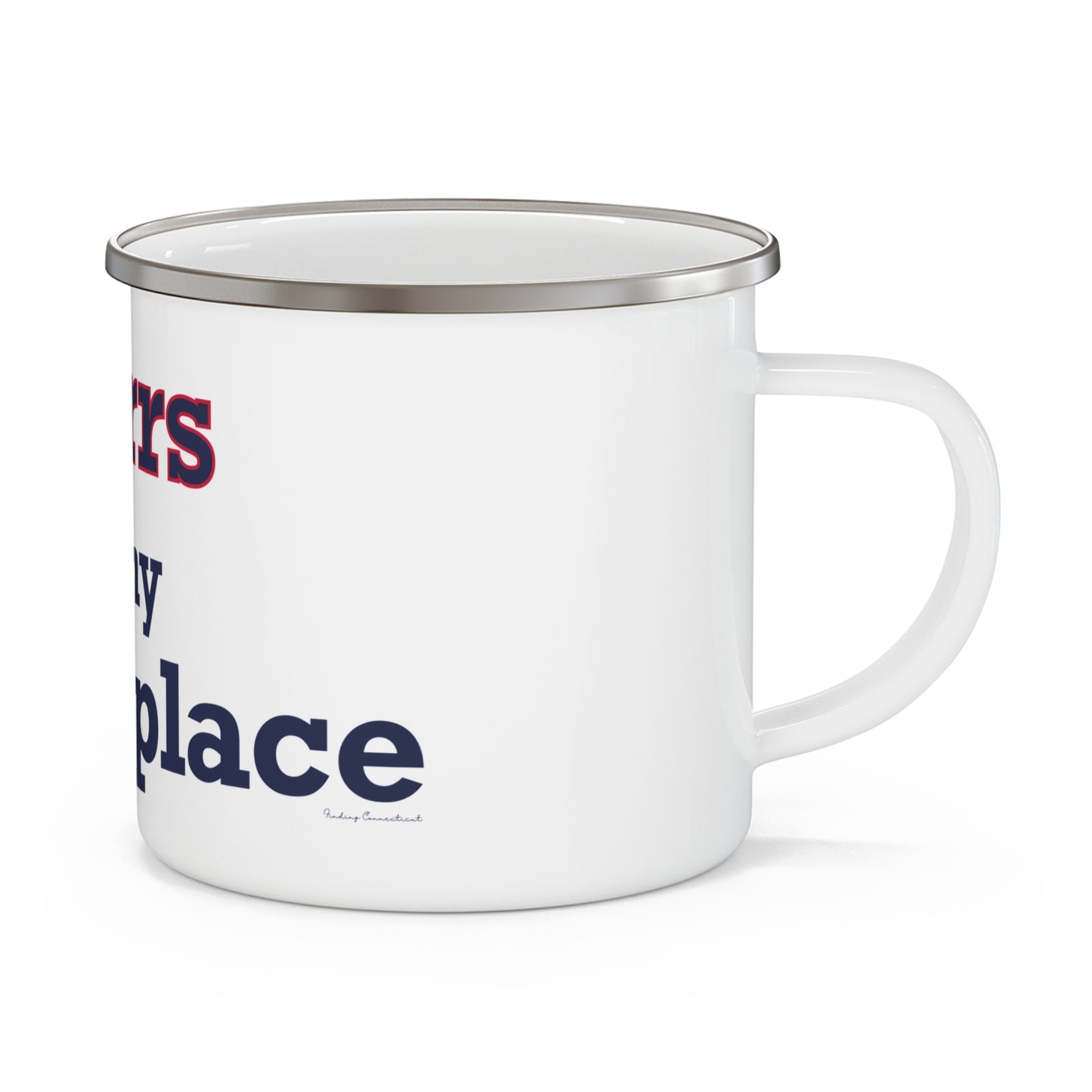 Storrs Is My Happy Place Enamel Camping Mug