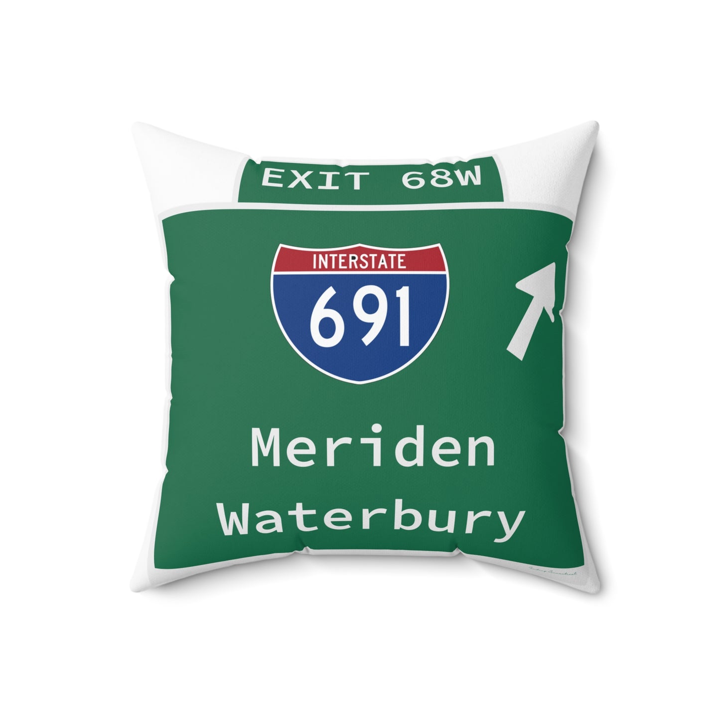 Vintage WCP Exit 68W Spun Polyester Square Pillow