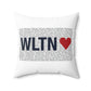 Wilton Love Spun Polyester Square Pillow