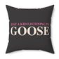 Just a kid listening to Goose - Peach & Pink Spun Polyester Square Pillow