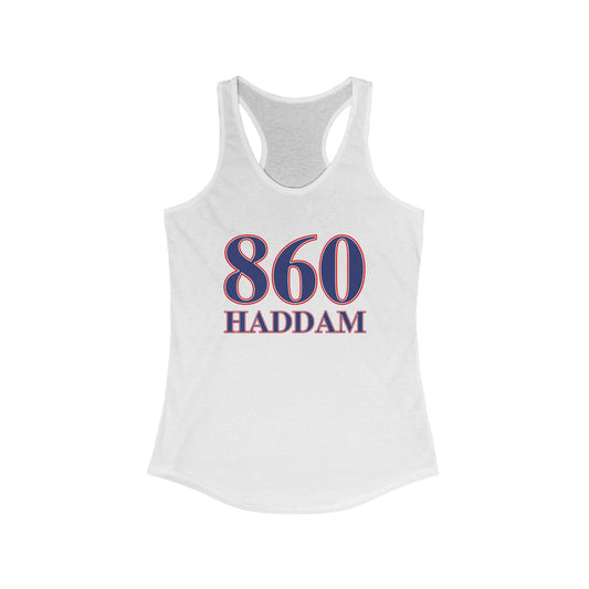 860 Haddam Red White & Blue Women's Ideal Racerback Tank Top