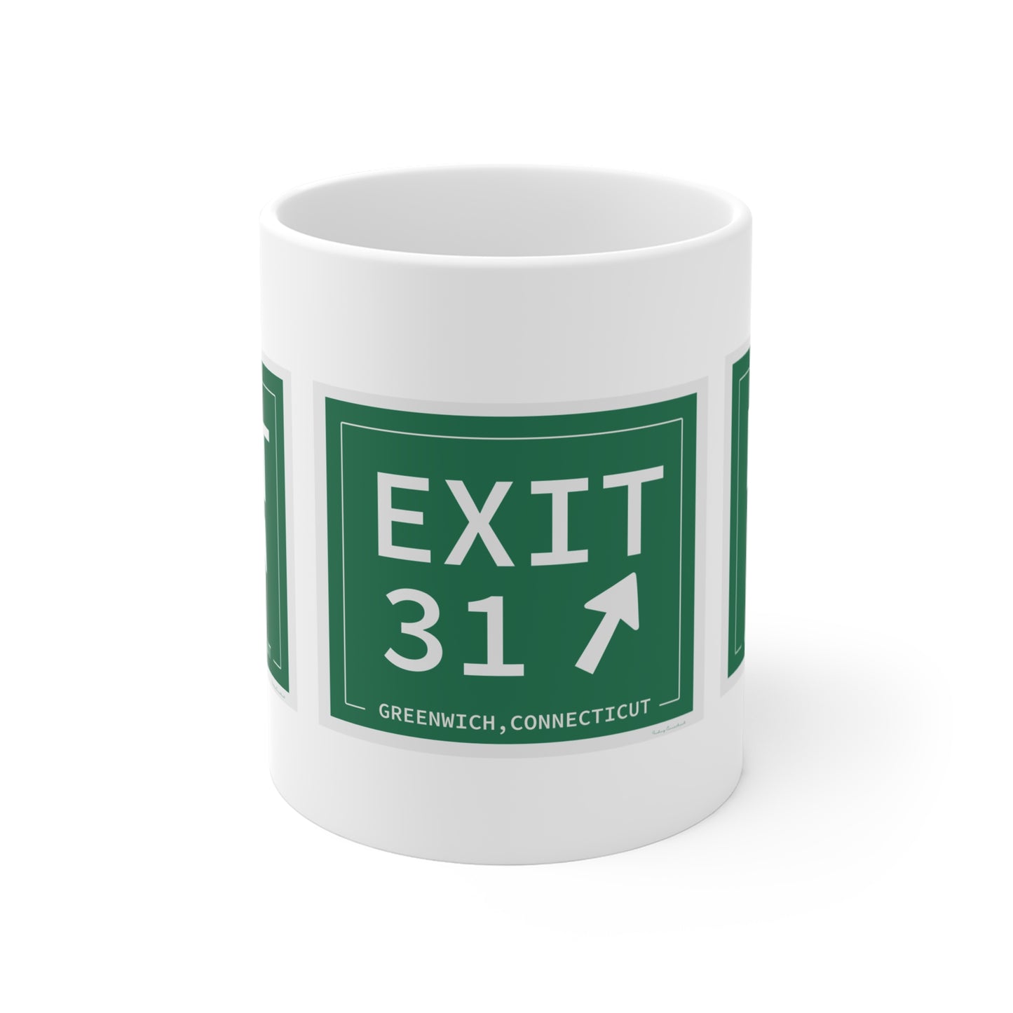 Vintage Exit 31 Merritt Parkway Sign Mug 11oz