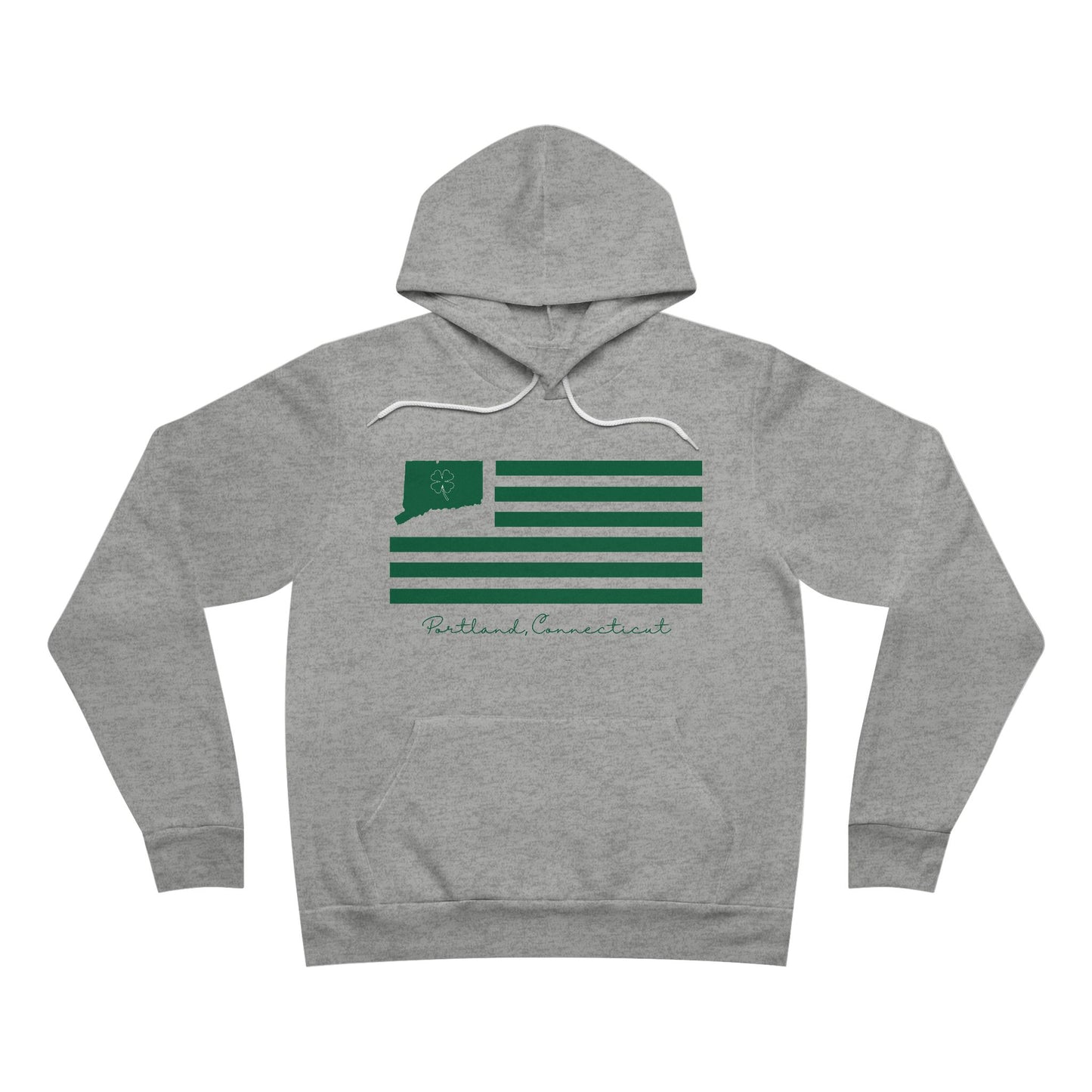 Portland Connecticut St. Patrick’s Day Flag Unisex Sponge Fleece Pullover Hoodie