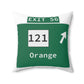 Vintage WCP Exit 56 Sign Spun Polyester Square Pillow