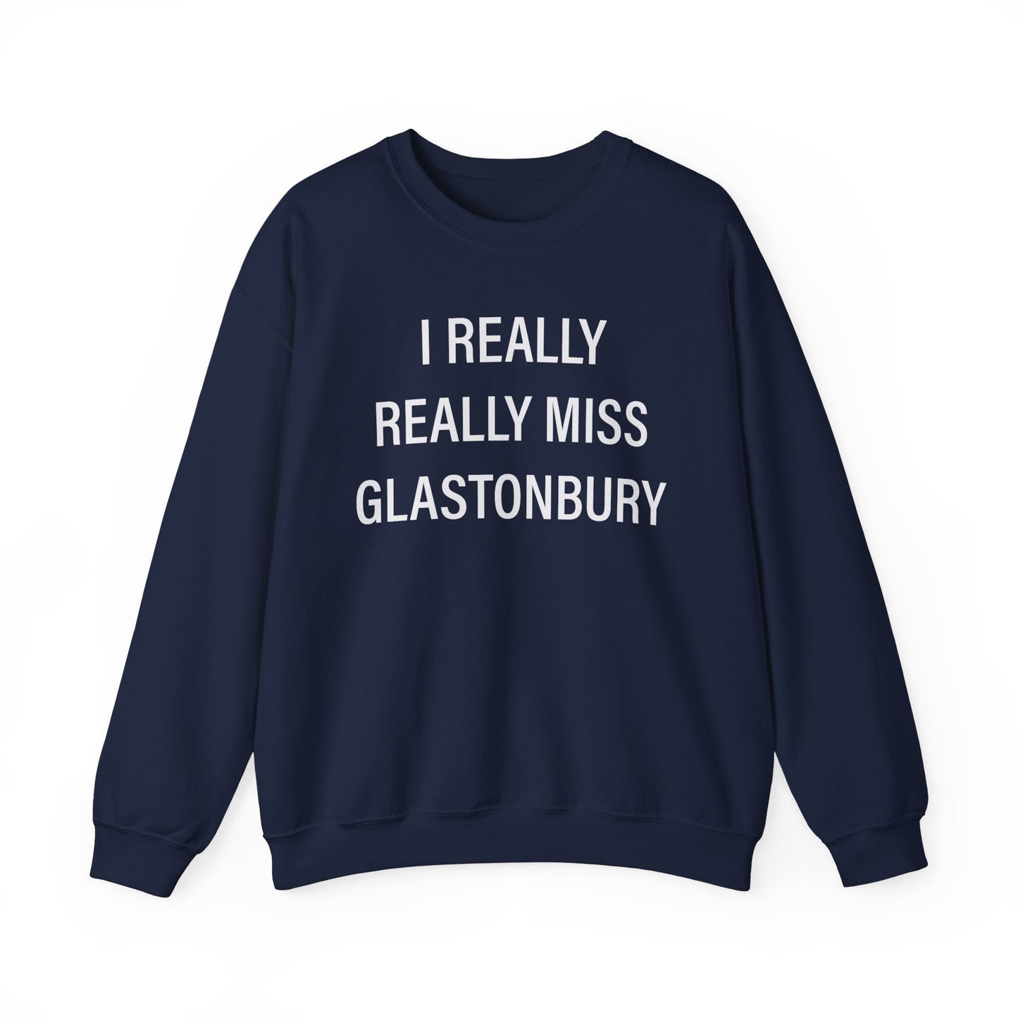 I Really Really Miss Glastonbury Unisex Heavy Blend™ Crewneck Sweatshirt