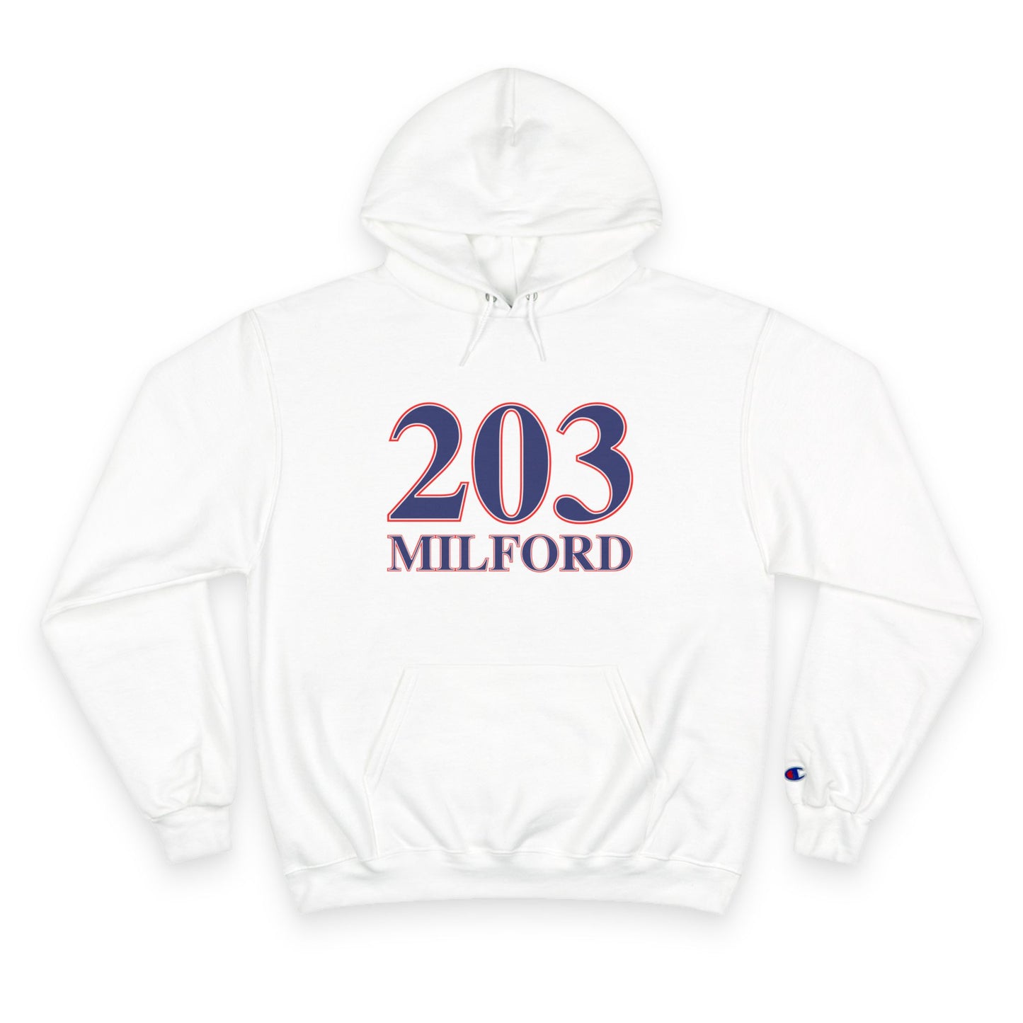 203 Milford Red White & Blue Champion Hoodie