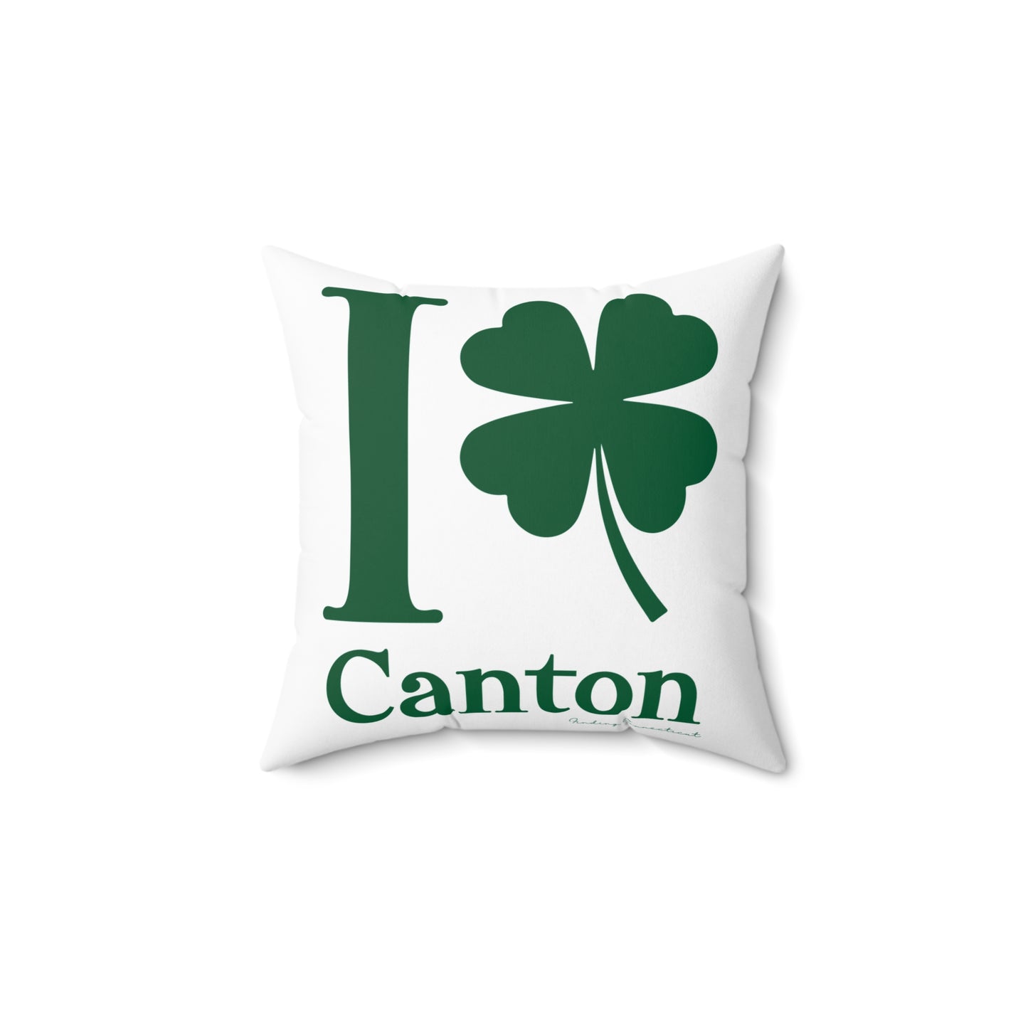 I Clover Canton Spun Polyester Square Pillow