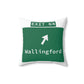 Vintage WCP Exit 64 Sign Spun Polyester Square Pillow
