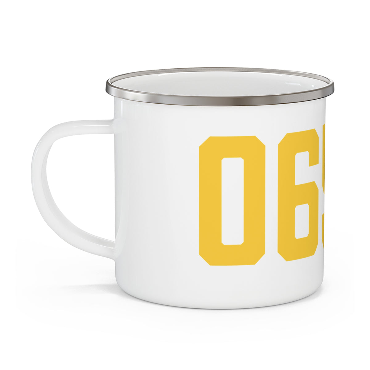 06525 Woodbridge Connecticut Zip Code Enamel Camping Mug