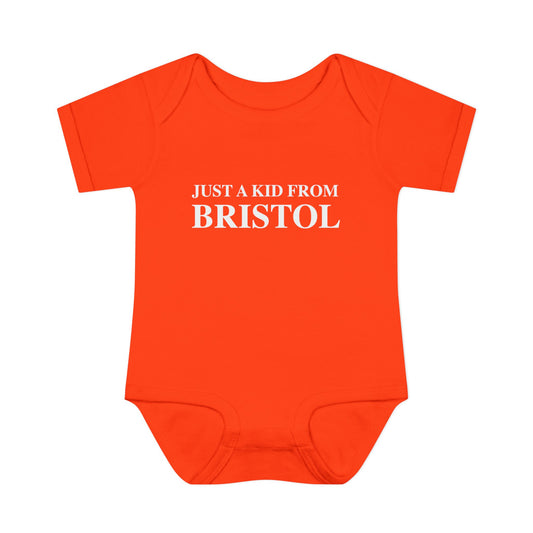 Just a kid from Bristol Infant Baby Rib Bodysuit
