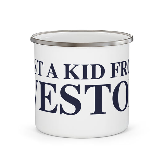 Just a kid from Weston Enamel Camping Mug