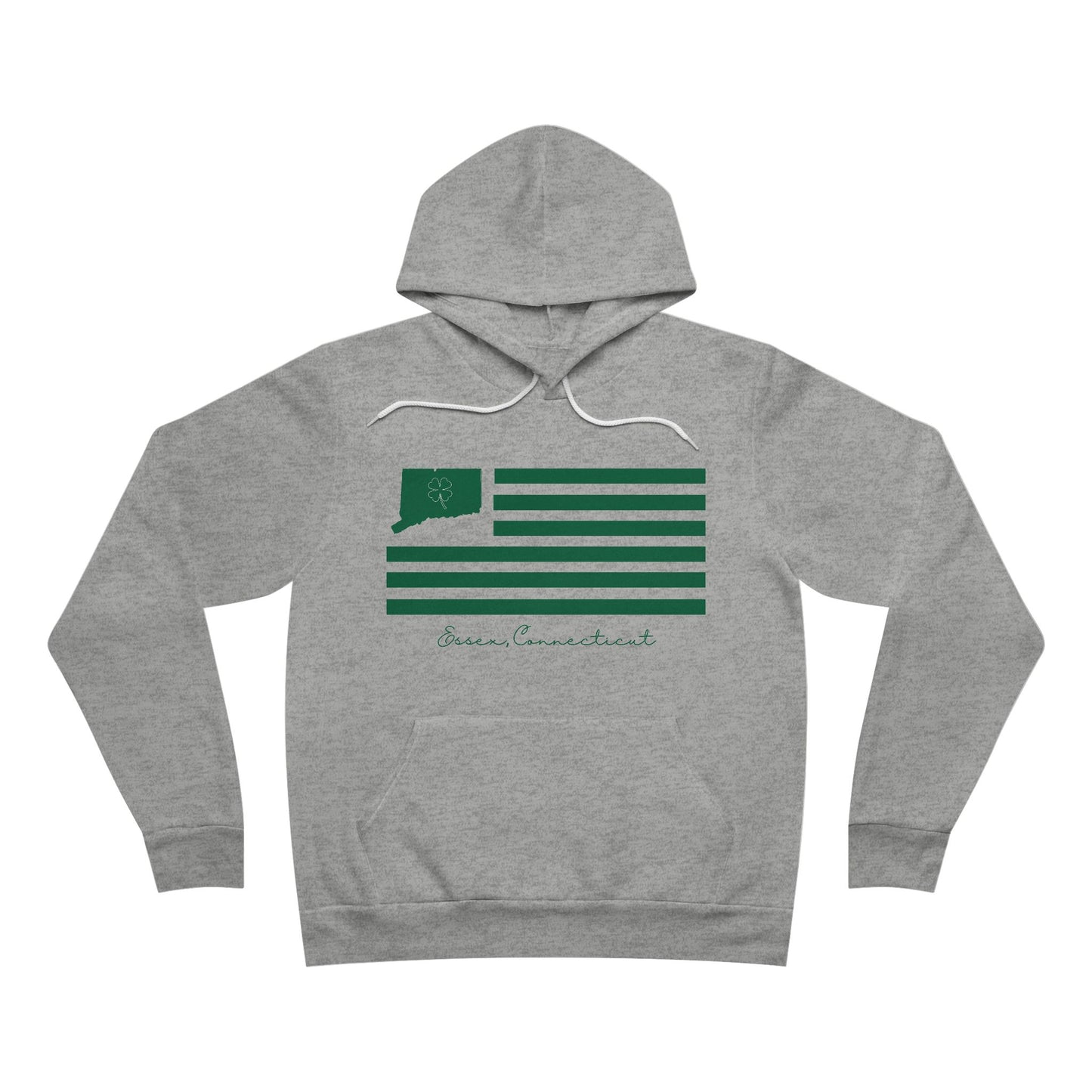 Essex Connecticut St. Patrick’s Day Flag Unisex Sponge Fleece Pullover Hoodie