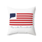 Plymouth Connecticut Flag Spun Polyester Square Pillow