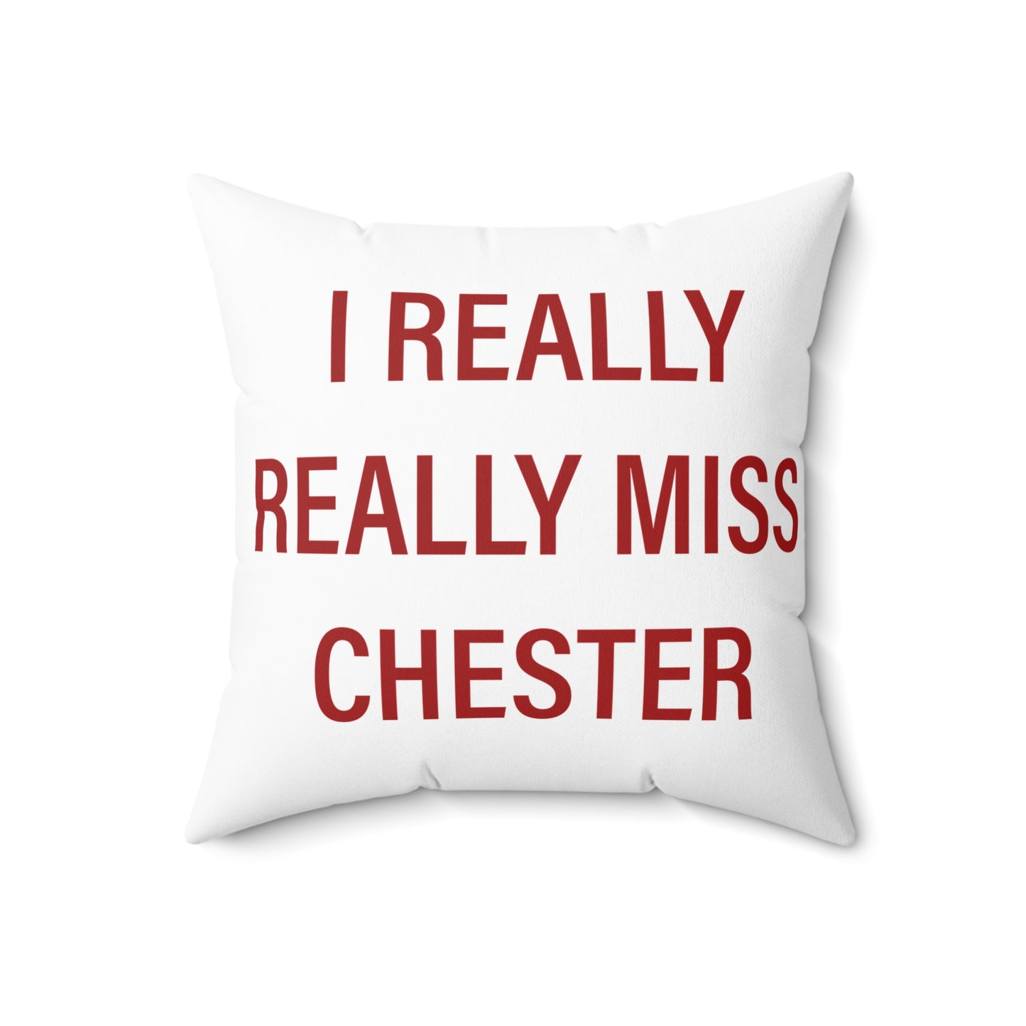 I Really Really Miss Chester Spun Polyester Square Pillow