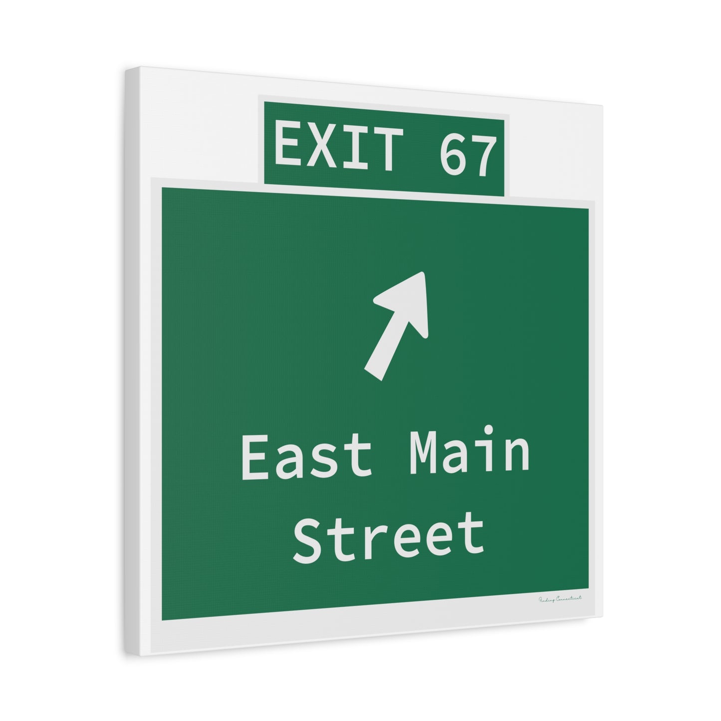 Vintage WCP Exit 67 Sign Matte Canvas, Stretched, 1.25"