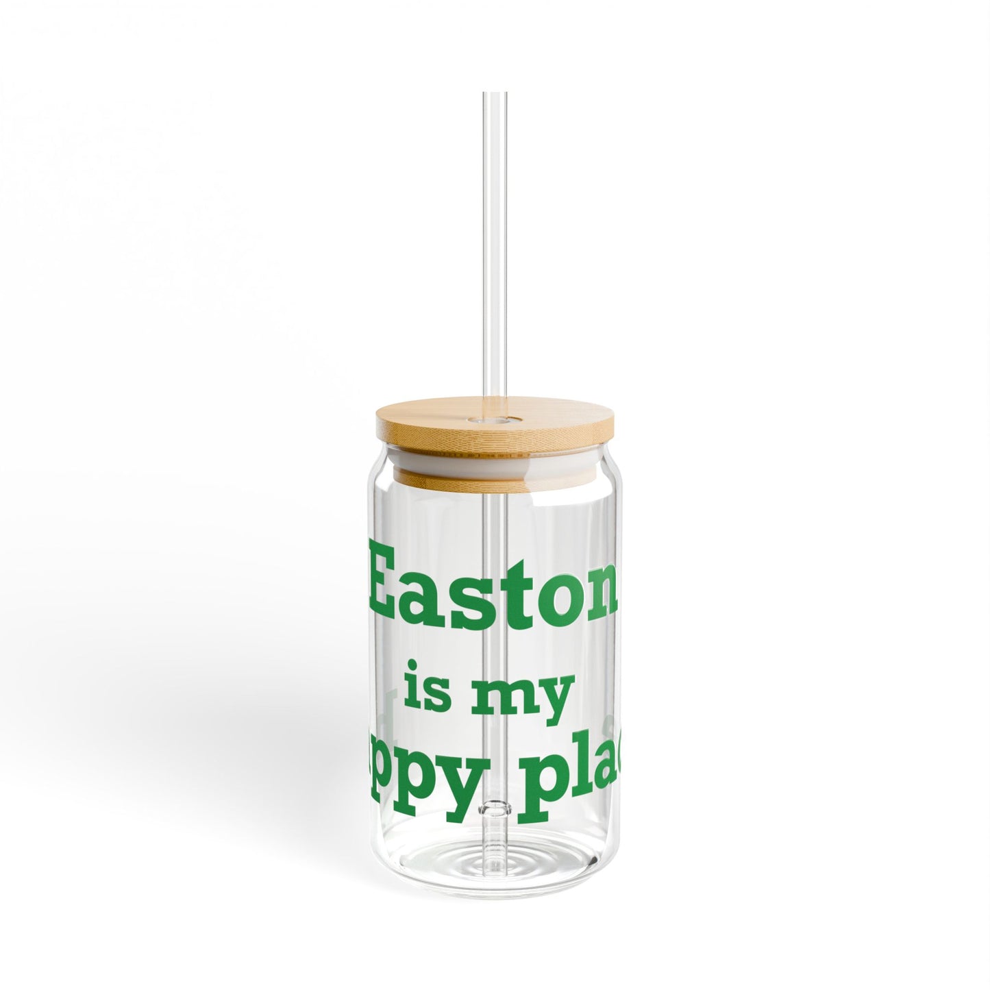 Easton Is My Happy Place Sipper Glass, 16oz