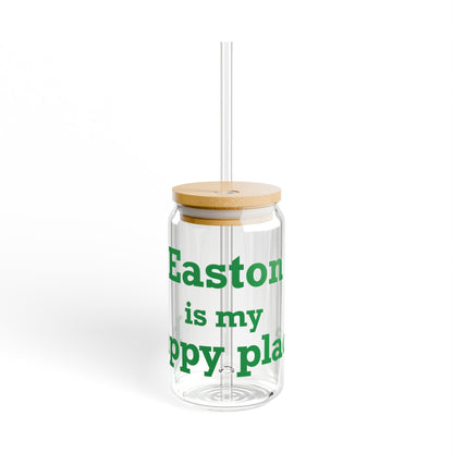 Easton Is My Happy Place Sipper Glass, 16oz