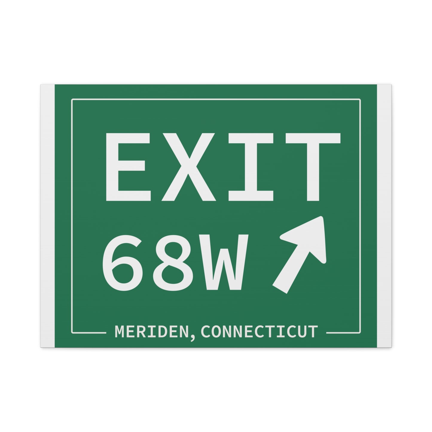 Vintage Exit 68W WCP Sign Matte Canvas, Stretched, 1.25"