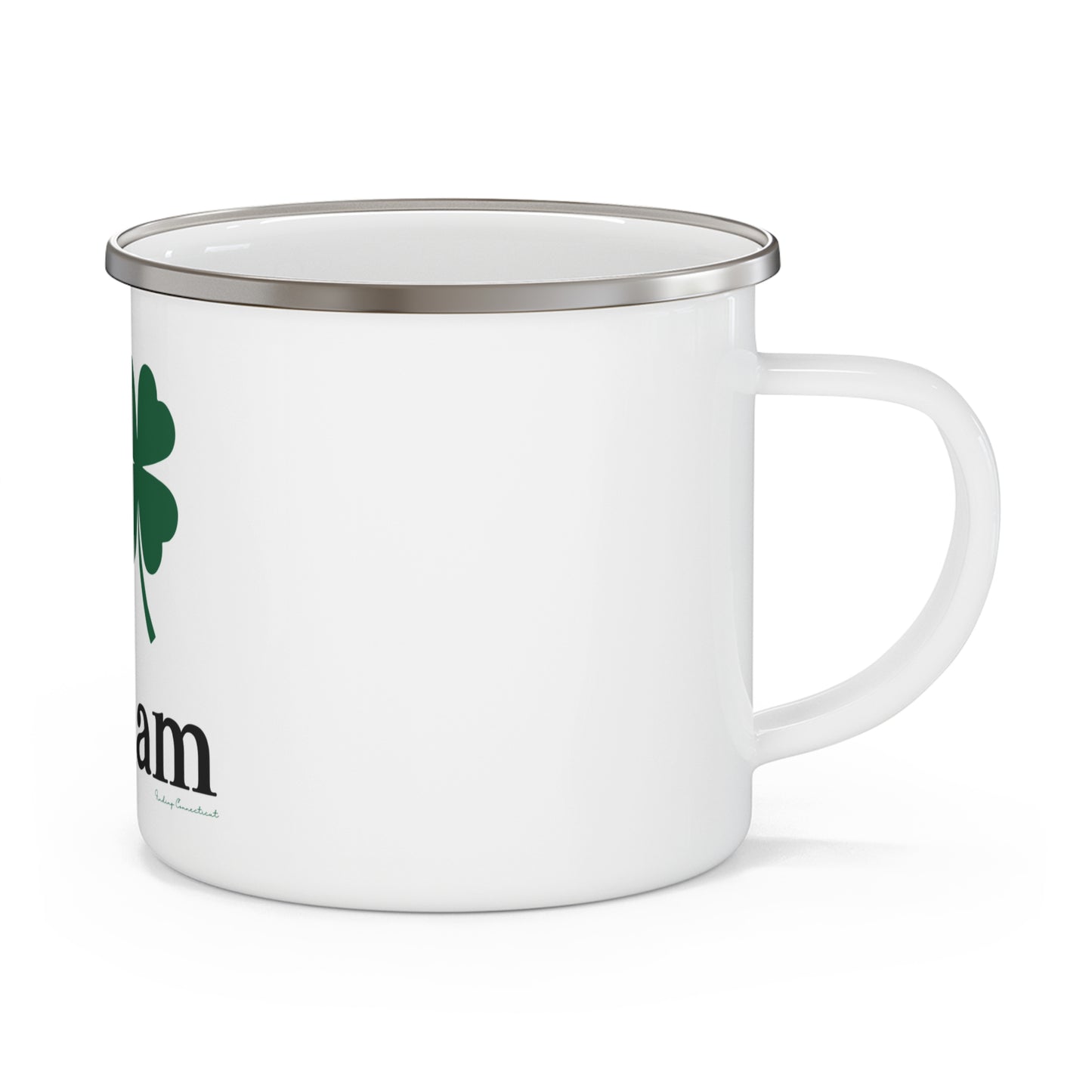 I Clover Durham Enamel Camping Mug