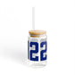 06422 Durham Connecticut Zip Code Glass Can with Straw and Lid, 16oz