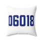 06018 North Canaan Connecticut Zip Code Polyester Square Pillow