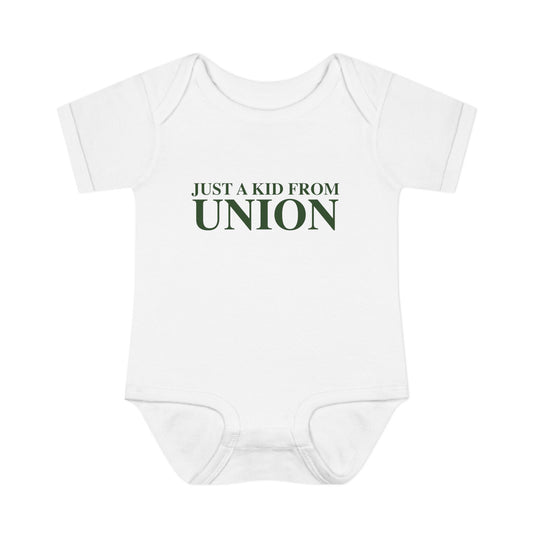 Just a kid from Union Infant Baby Rib Bodysuit
