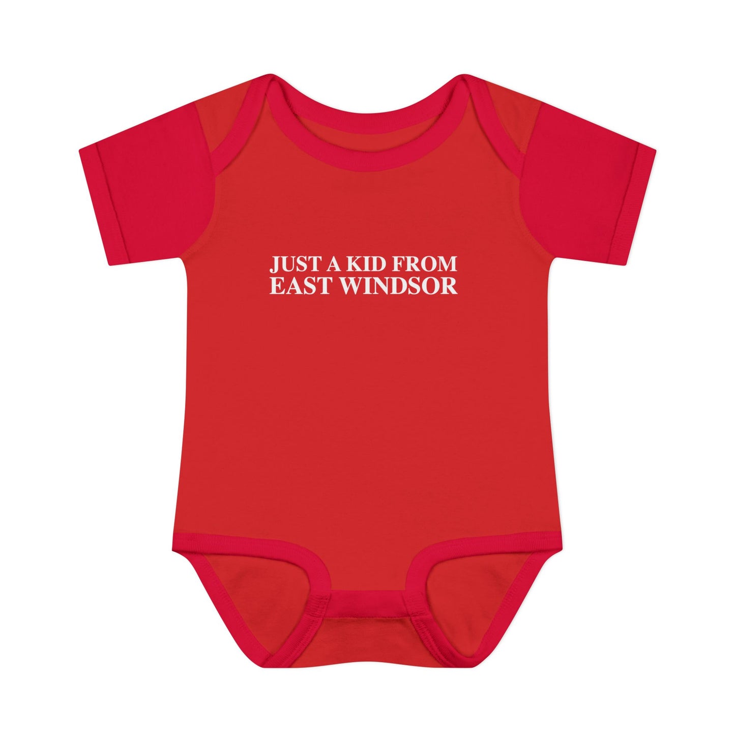 Just a kid from East Windsor Infant Baby Rib Bodysuit