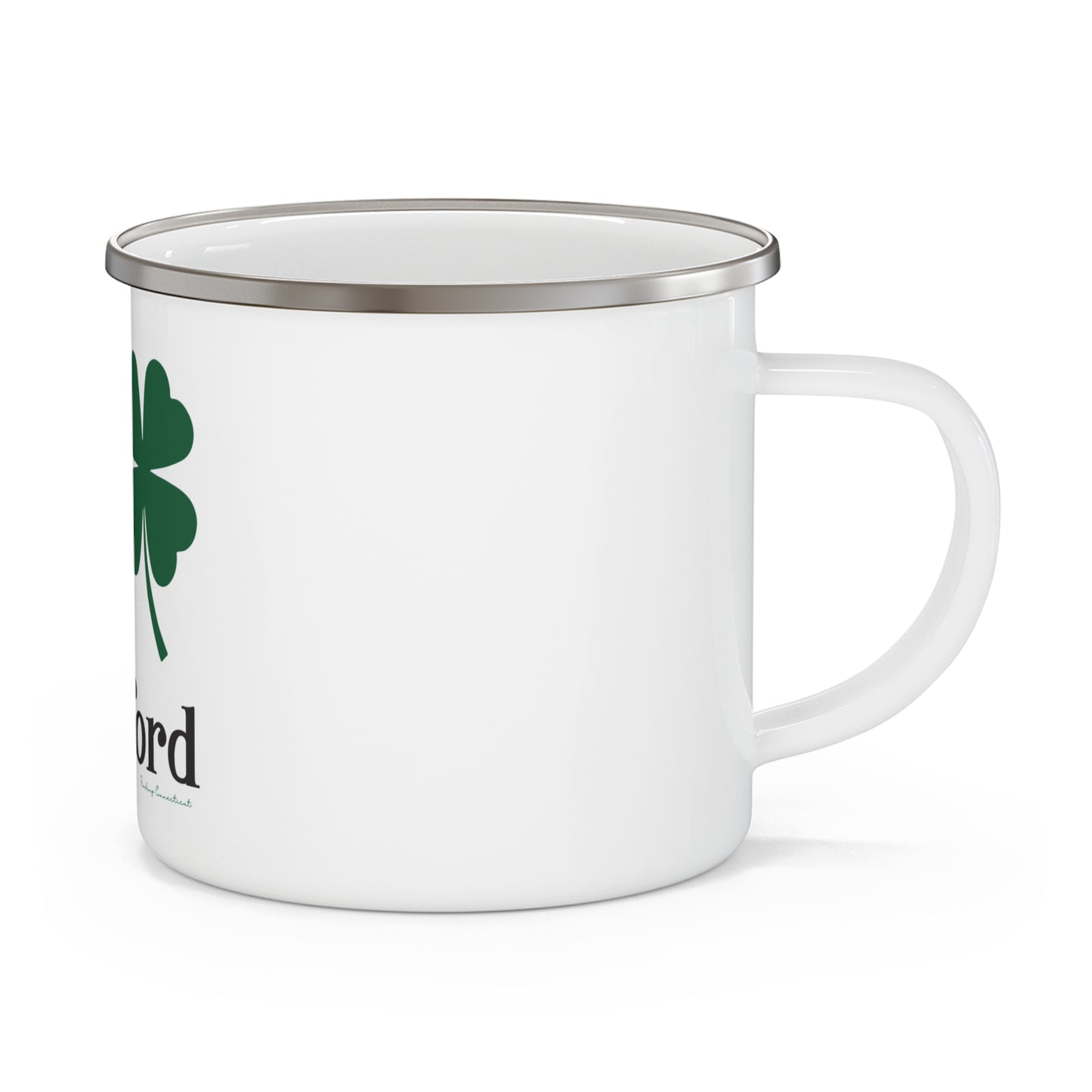 I Clover Branford Enamel Camping Mug