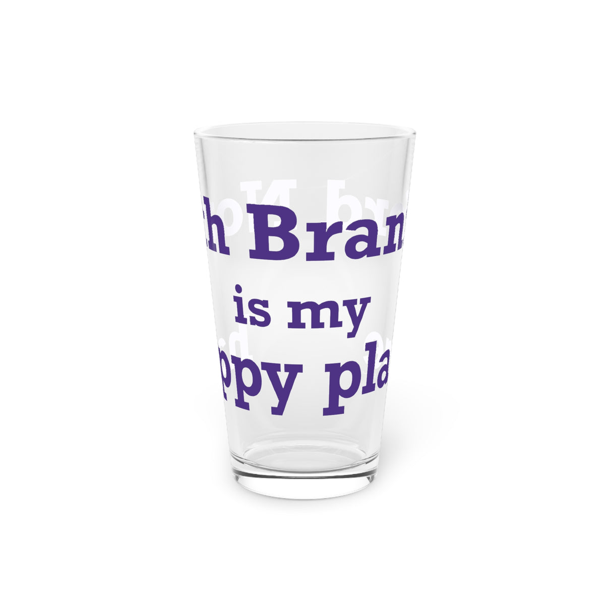 North Branford is My Happy Place Pint Glass, 16oz