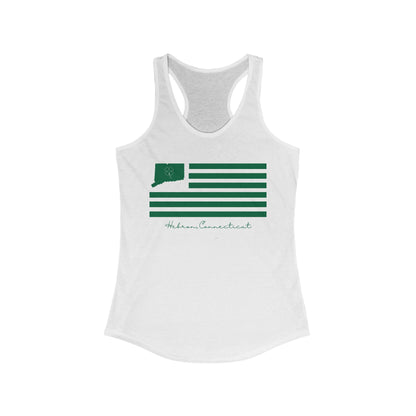 Hebron Connecticut St. Patrick’s Day Flag Women's Ideal Racerback Tank Top