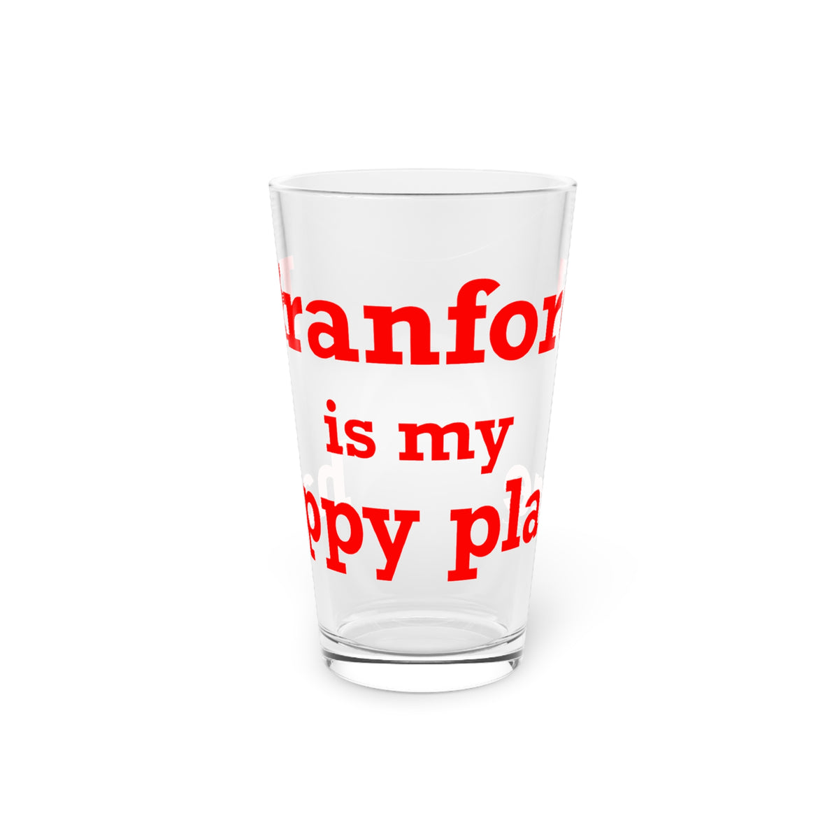 Branford is My Happy Place Pint Glass, 16oz