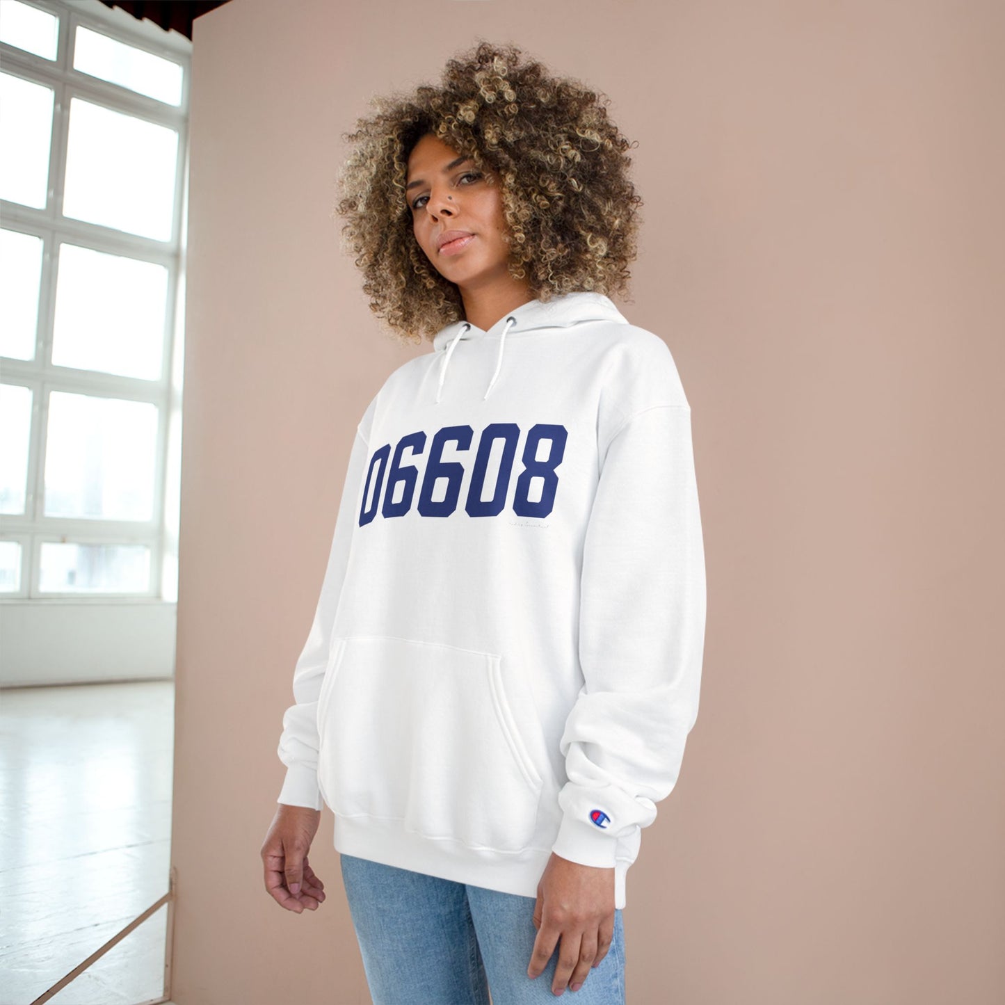 06608 Bridgeport Connecticut Zip Code Champion Hoodie Sweatshirt